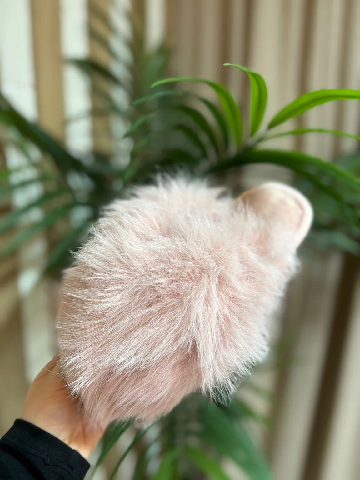 Pink Fluffy Mule Slippers - Image 4