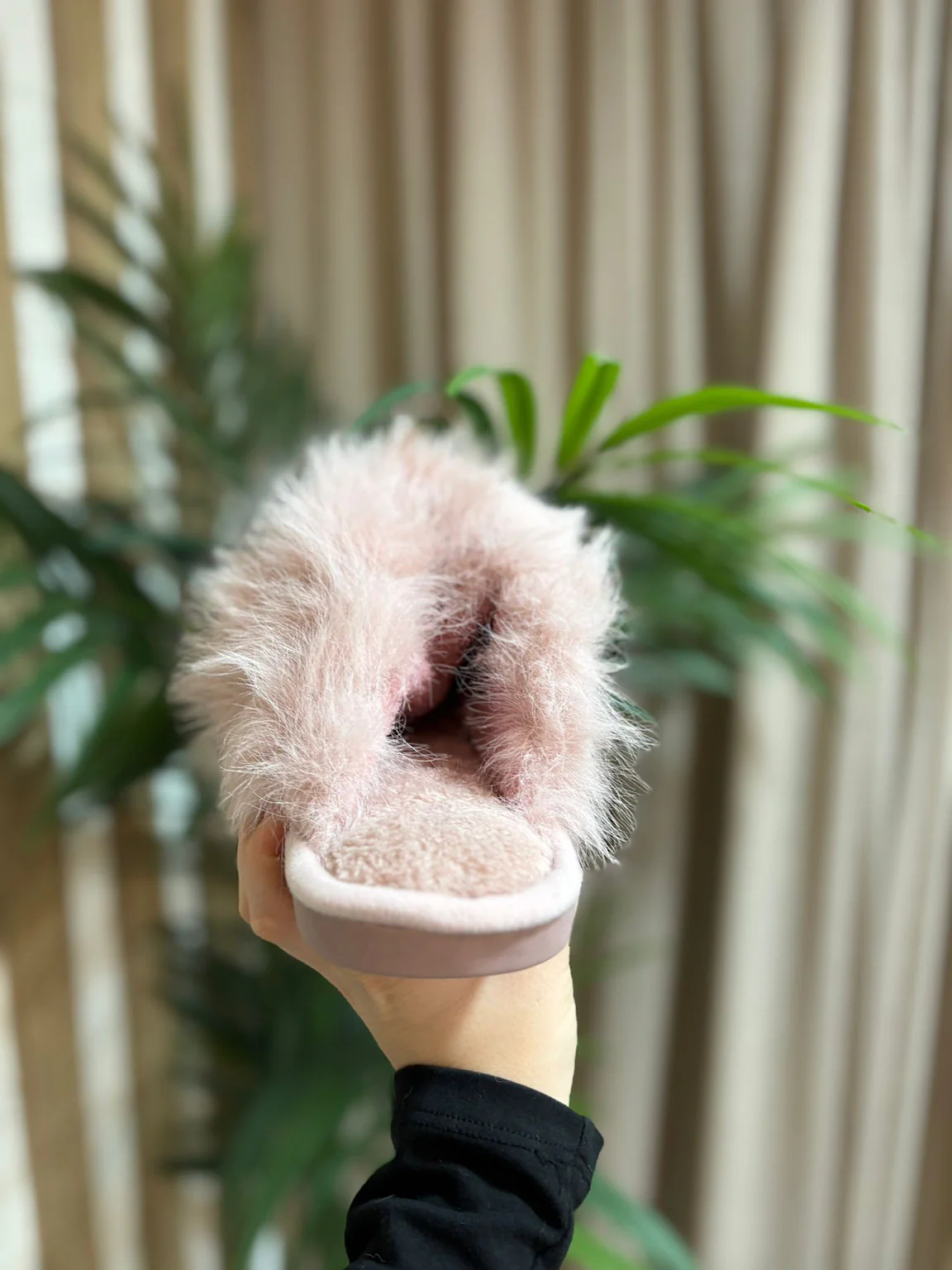 Pink Fluffy Mule Slippers - Image 6